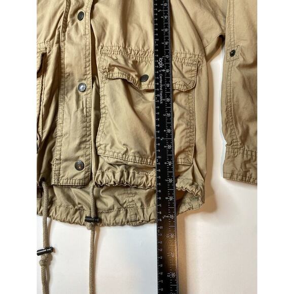 Abercrombie & Fitch Utility Field Cargo Khaki Full Zip Jacket size M Flaw - Picture 5 of 11